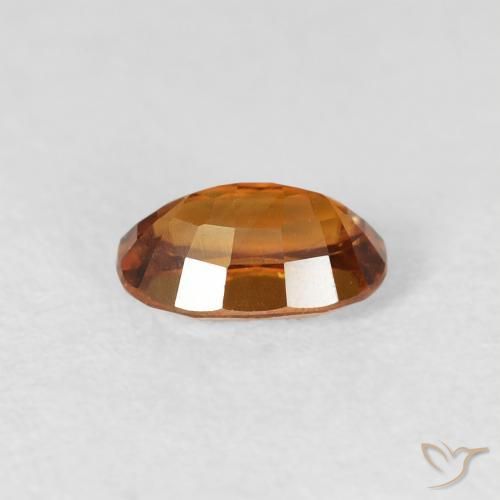 زركون Medium Dark-Orange طبيعي، بيضوي، 0.80 قيراط، قليلا جدا
