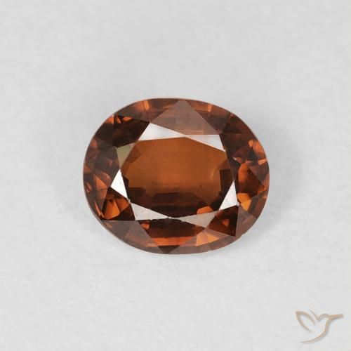 0.83ct طبيعي برتقالى متوسط زركون, بيضوي, قليلا جدا