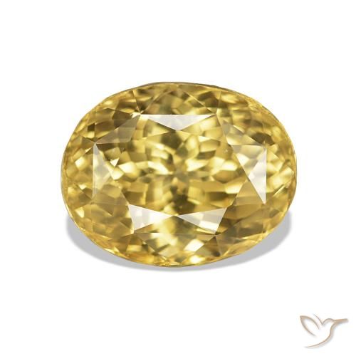 3.73ct ذهبي زركون, بيضوي, قليلا جدا
