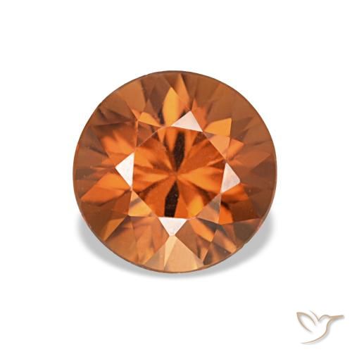 1.43ct برتقالي زركون, مستدير, VVS-VS