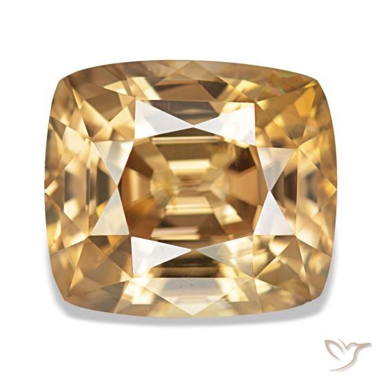 7.41ct ذهبي زركون, وسادة, VVS-VS