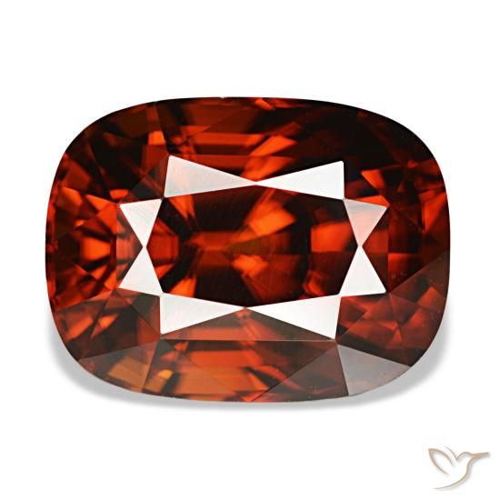 6.62ct أحمر زركون, وسادة, VVS